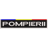 ECUSON POMPIERI TRICOLOR PENTRU PIEPT - NEGRU