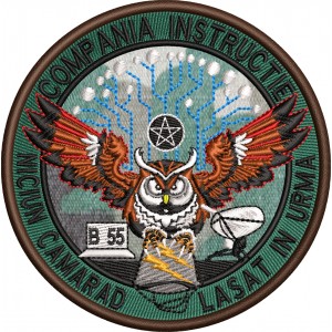 ECUSON / EMBLEMA COMPANIA INSTRUCTIE ( NICI UN CAMARAD IN URMA )