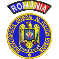 Emblema INSPECTORATUL GENERAL AL POLITIEI ROMANE + EMBLEMA ROMANIA TRICOLOR ( IGPR )