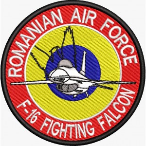 ECUSON / EMBLEMA - Pilot F-16 FIGHTING FALCON Romanian Air Force TRICOLOR ECUSON / EMBLEMA - Pilot F-16 FIGHTING FALCON Romanian Air Force TRICOLOR
