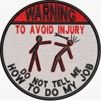 ECUSON / EMBLEMA - WARNING ROSU