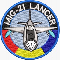 EMBLEMA MIG 21 LANCER / roaf tehnic tricolor